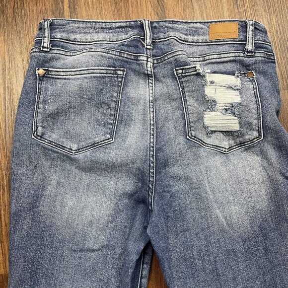 Judy Blue Jeans Women's 9 / 29 Relaxed Fit Cut-off Dark Wash Stretch JB88191 - Picture 4 of 11